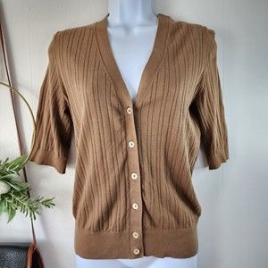 Tommy Bahama Brown Light Cotton Sweater Size Small